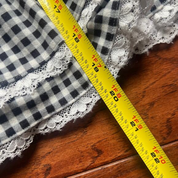 Jane + Jo dress 3T House Dress Black Gingham Super Soft Tie Shoulders Hem READ - Picture 8 of 8